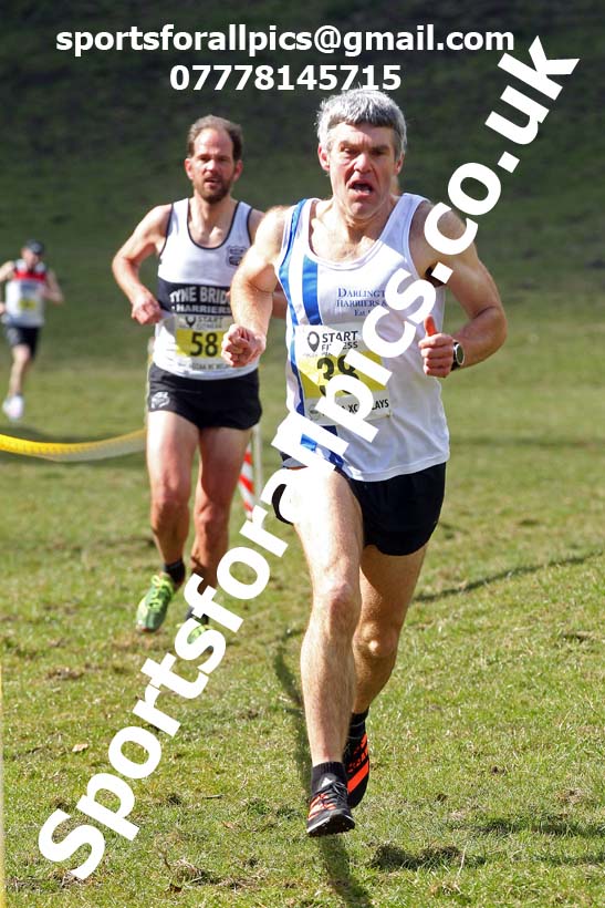 Masters men 2021 NECAA Cross Country Relays, Thornley Farm, Peterlee, Saturday, April 10th. Photo: David T. Hewitson/Sports for All Pics